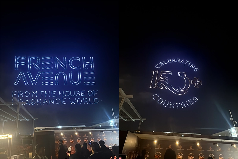 French Avenue Drone show with 1000 Drones at Maydan