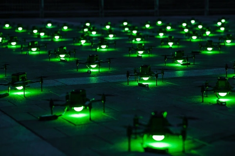 advanced led lighted drones used for drone shows