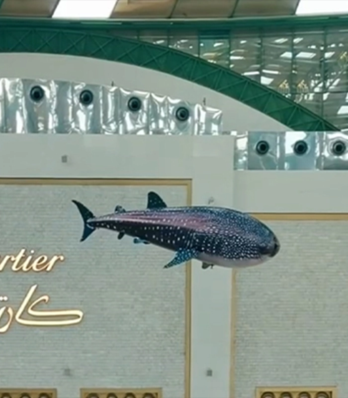 Branded airship aerial advertising display in Dubai UAE for events and promotions