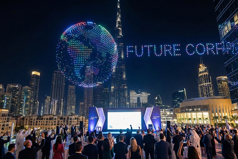 drone show at a corporate event