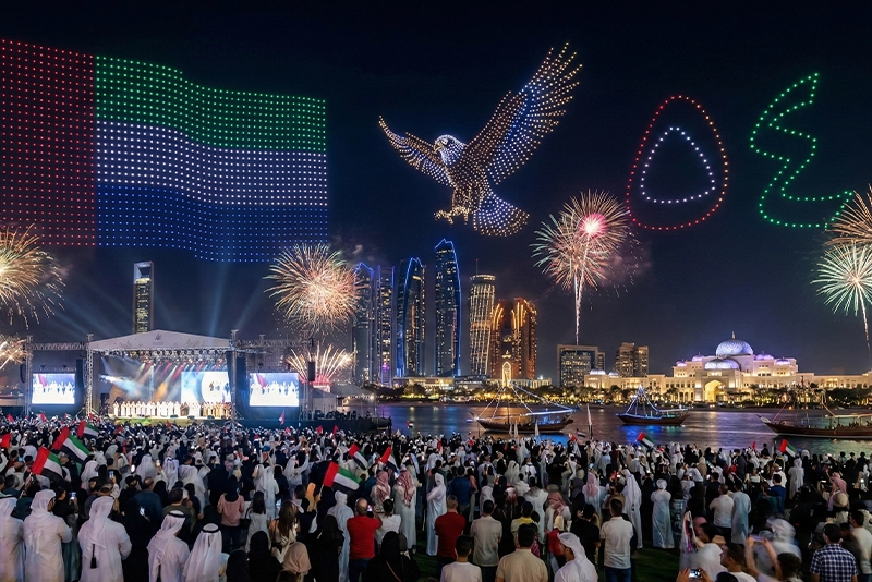 drone show for national events in dubai