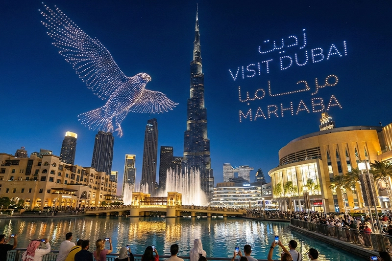 drone show for tourism promotion in dubai