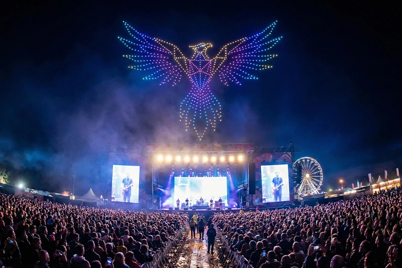 drone show at live music festival