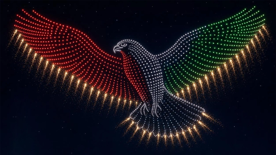 Pyro Drones Light Show Dubai